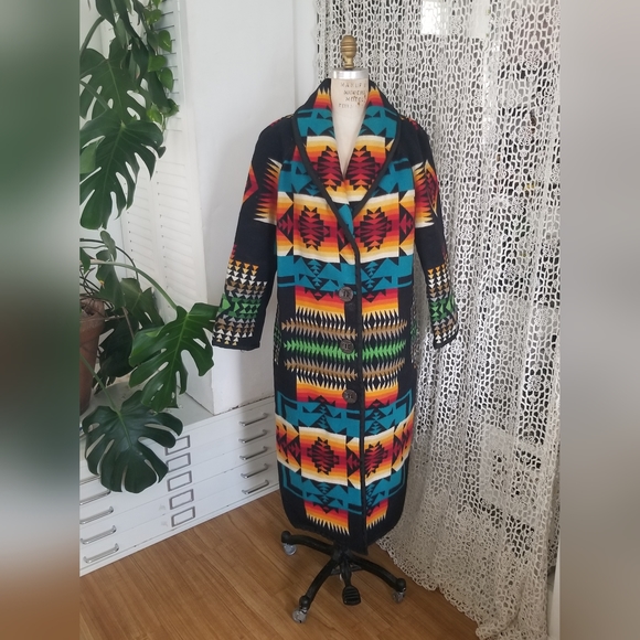 Pendleton Coat 1970s Vintage Beaver State made by Claudine Fairbanks - Picture 5 of 17